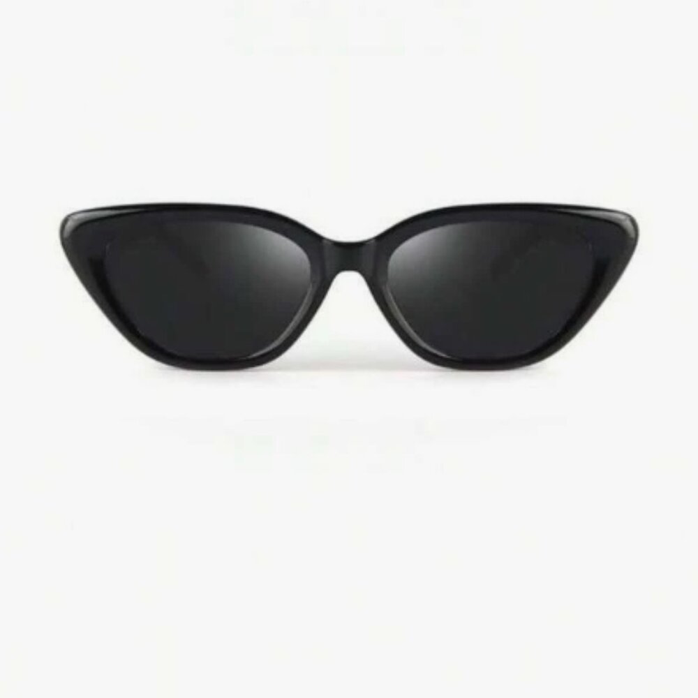 Blue Gem Black Cat Eye Sunglasses